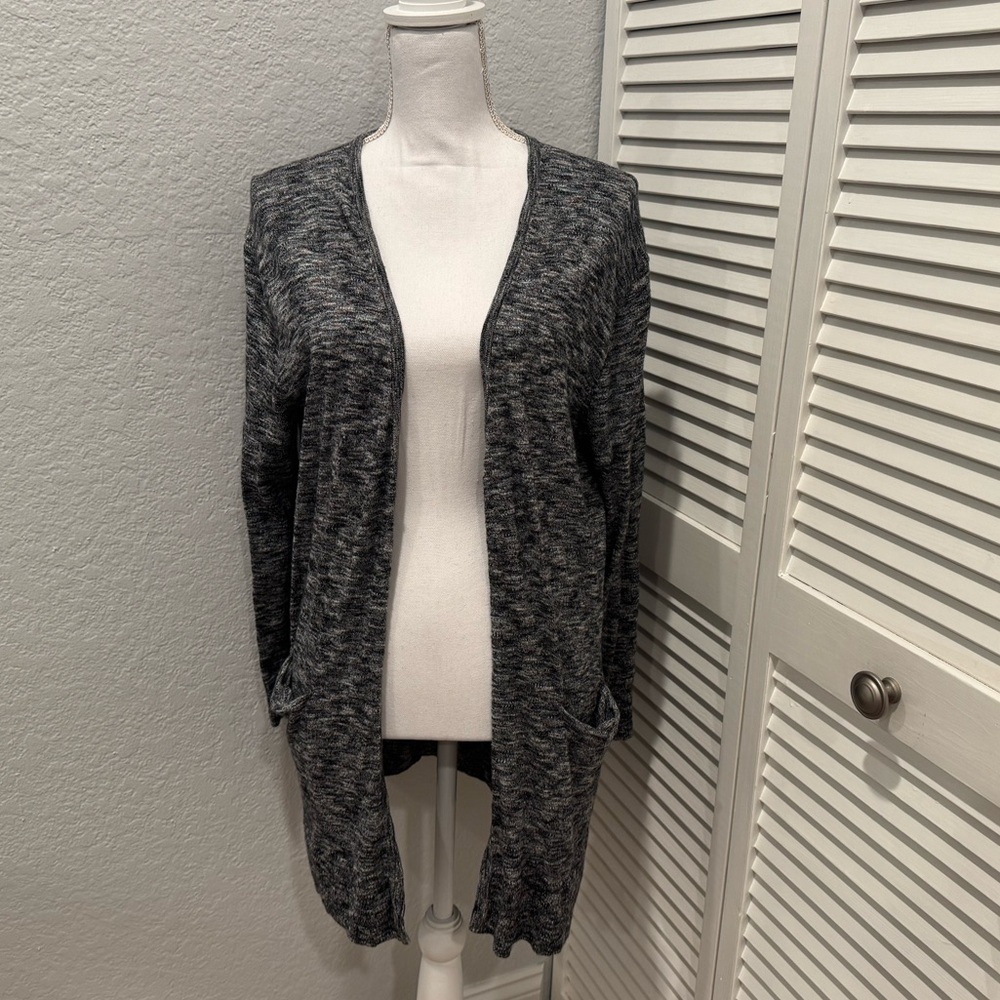 Madewell Charcoal Open Front Cardigan
